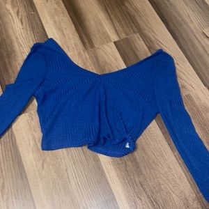 Blue crop top from Shein for sale.
